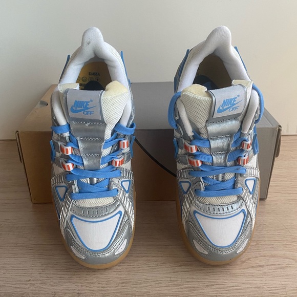 RARE Nike Air Rubber Dunk Off-White UNC University Blue Sneakers- SZ 4.5 M - 6 W - Picture 12 of 15